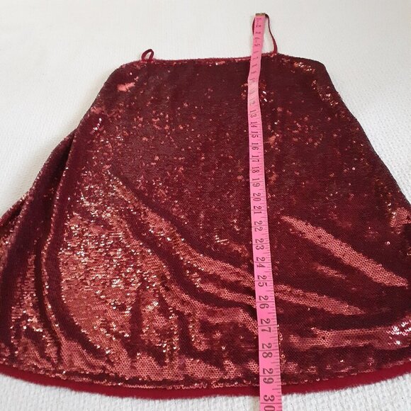 Free People Intimately Women's Size XS Red Sequin Time To Shine Mini Slip Dress - Picture 11 of 11